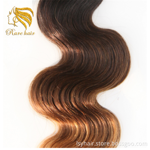 Lsy Ombre Brazilian Hair Body Wave 1b/4/30 3 Tone Ombre Human Hair Weave Bundles 1 Piece 10-26 Inch